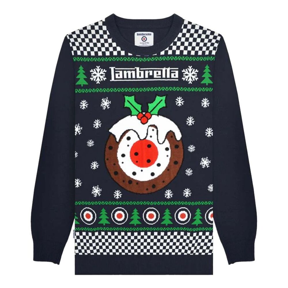 Lambretta Mens AW25 Target Christmas Sweater / Navy